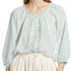 Doen Abigail Top in Alice Blue